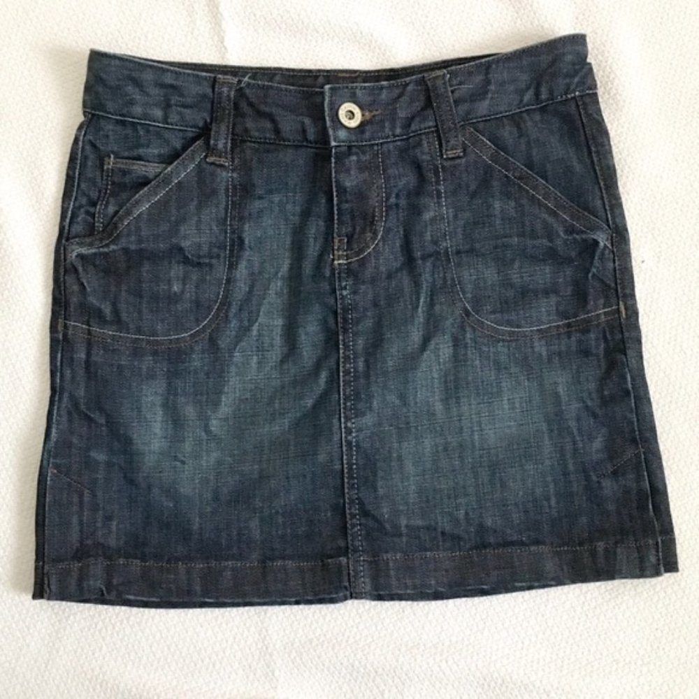 calvin klein denim mini skirt petite